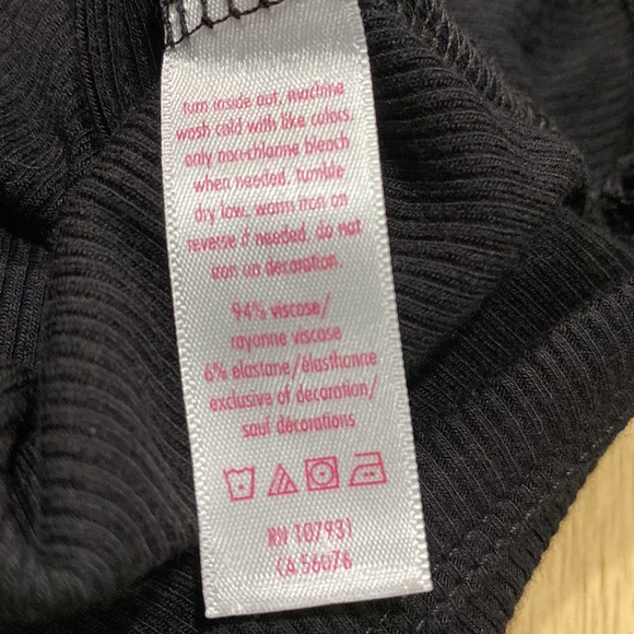 Justice sport girls top. Black with zipper. Size 12 - Picture 5 of 5